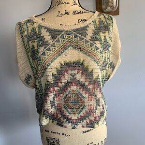 Love on A‎ Hanger open knitted cropped top